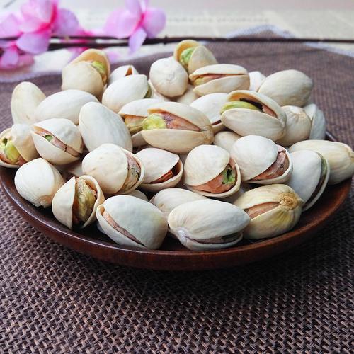 新货嘉富 开心果500g 原色无漂白自然开口坚果孕妇零食